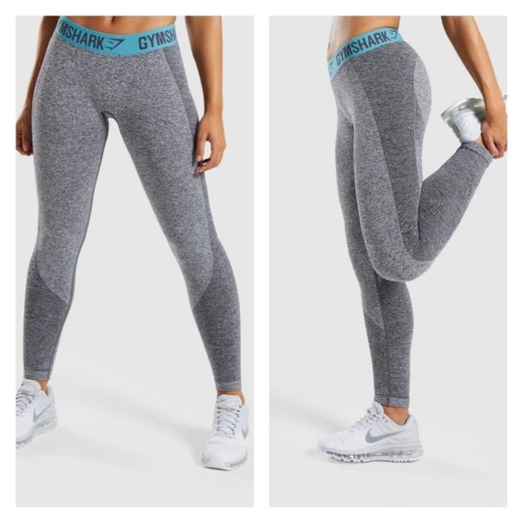 Gymshark Pants - Gymshark Flex Leggings Charcoal/Dusky Teal